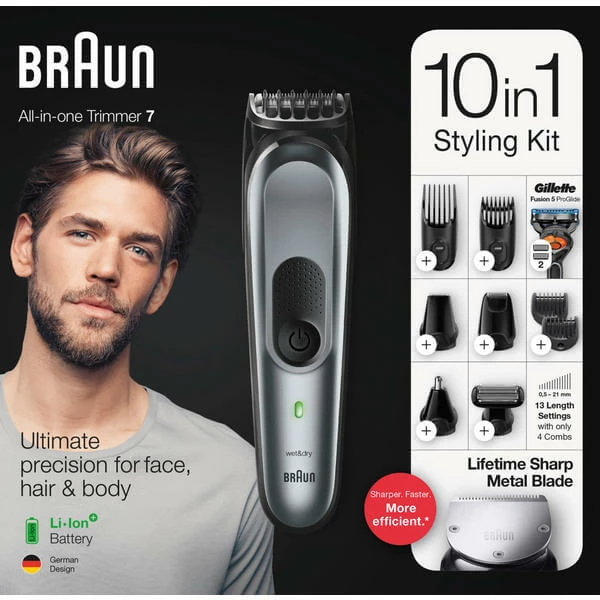 Remise 🔔 Braun MultiGroomingKit MGK 7221 - Tailleur De Barbe ⋅ Trimmer ✨ – Image 2