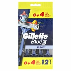 Coupon 🔥 Gillette Rasoir Pour Hommes Blue 3 Smooth Jetable 12 Pièces - Rasoir Manuel ⭐