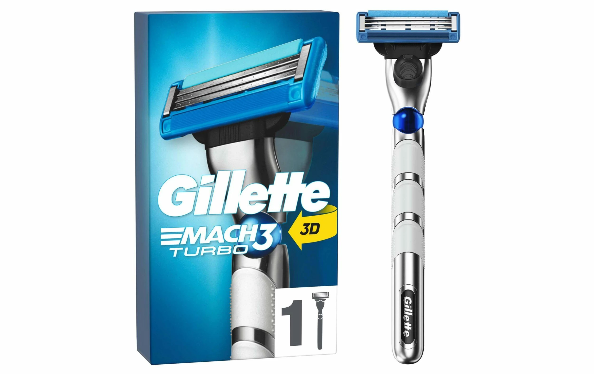 Meilleure vente 🔥 Gillette Rasoir Pour Hommes Mach3 Turbo 1 Lame - Rasoir Manuel 🌟 3 Meilleure vente 🔥 Gillette Rasoir Pour Hommes Mach3 Turbo 1 Lame - Rasoir Manuel 🌟
