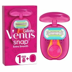 Remise 🛒 Gillette Venus Rasoir Pour Femmes Extra Smooth Snap 1 Lame - Rasoir Manuel 🥰
