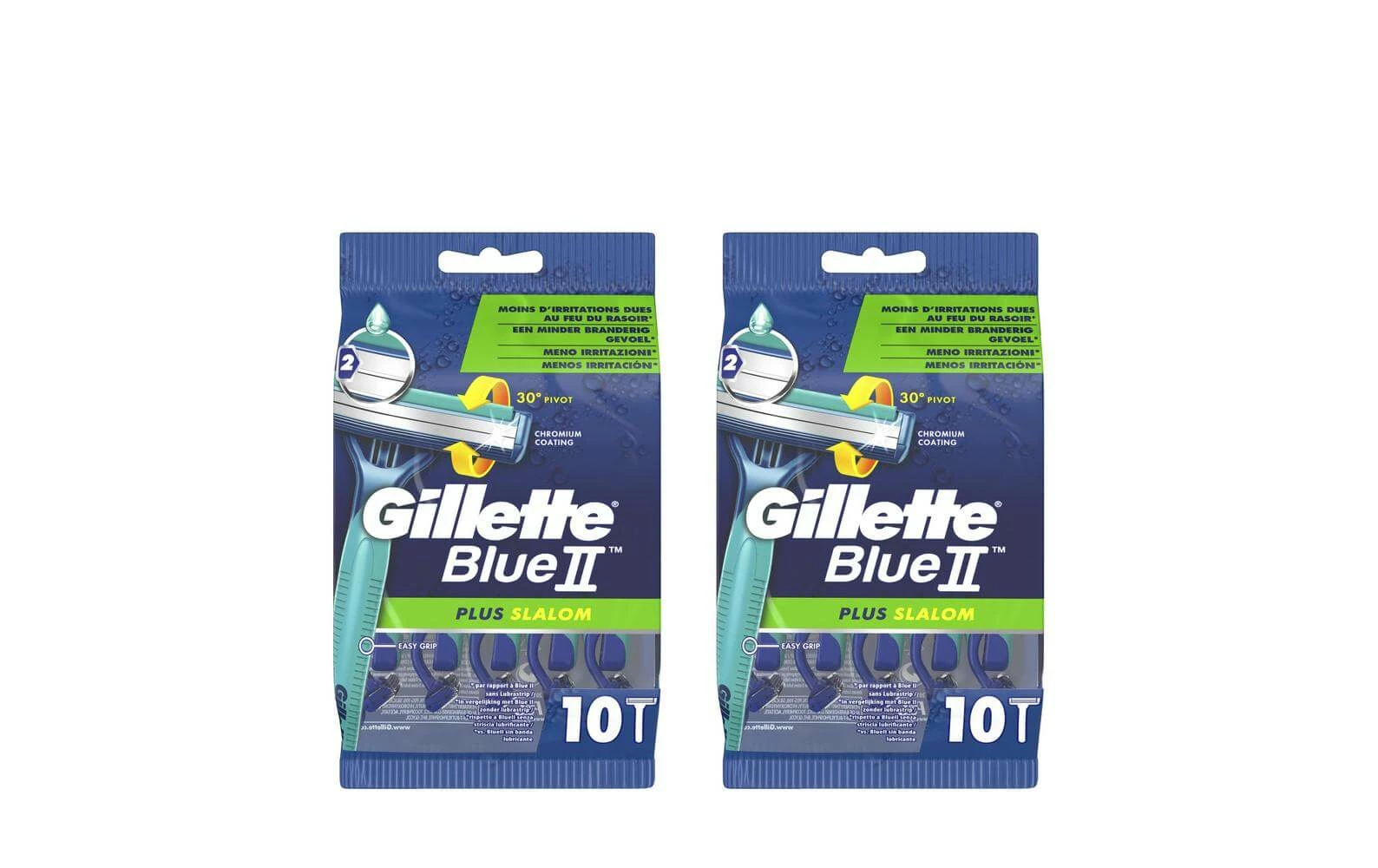 Tout neuf 🔔 Gillette Rasoir Pour Hommes Blue II Plus Slalom Jetable 2 X 10 Pièces - Rasoir Manuel 🥰 3 Tout neuf 🔔 Gillette Rasoir Pour Hommes Blue II Plus Slalom Jetable 2 X 10 Pièces - Rasoir Manuel 🥰