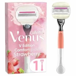 De gros 🤩 Gillette Venus Rasoir Pour Femmes Comfortglide Strawberry 1 Lame - Rasoir Manuel 💯