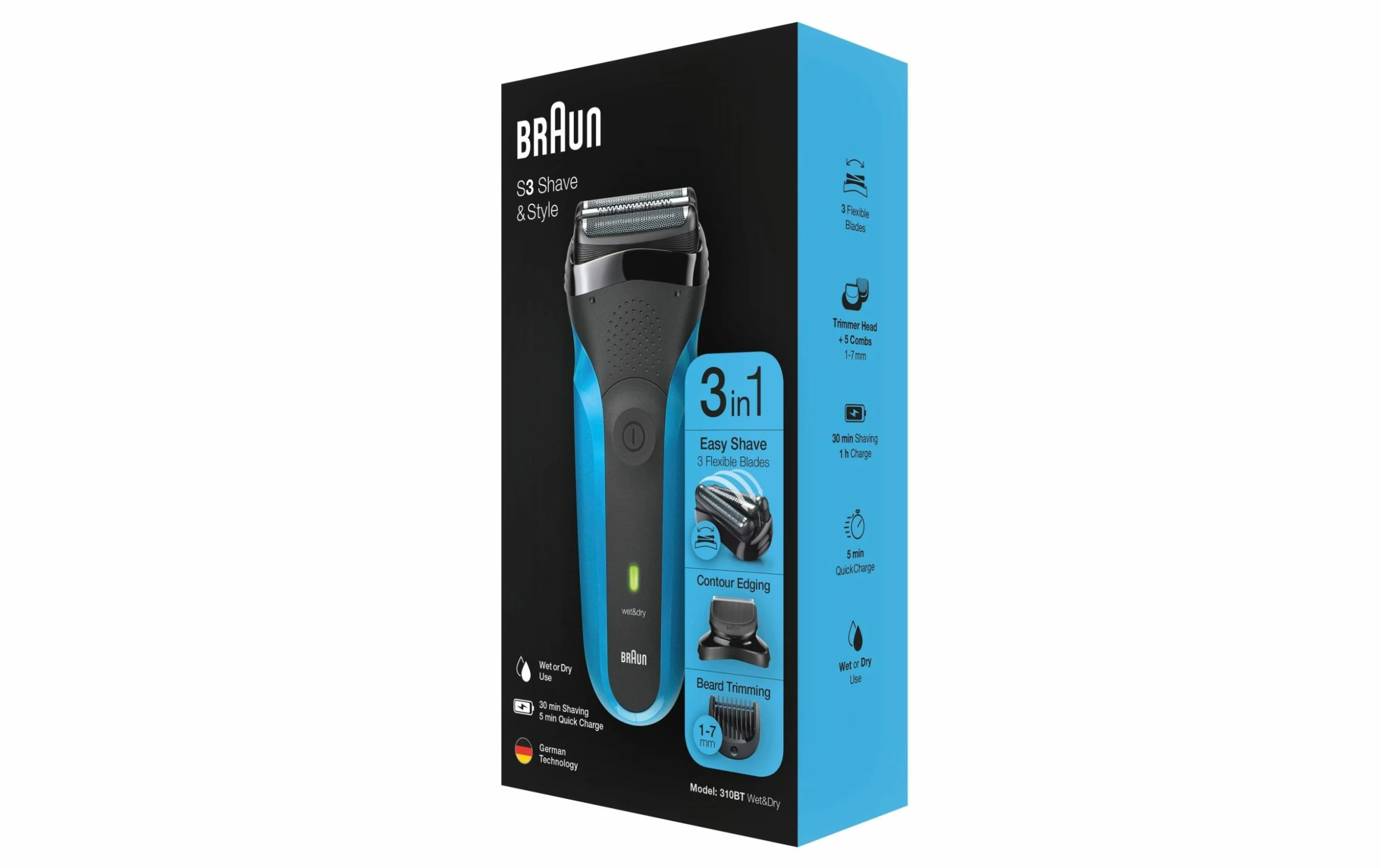 Meilleure affaire 🔔 Braun Rasoir Pour Hommes Series 3 Shave&Style 310BT - Rasoir ⋅ Rasoir électrique 😀